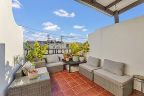 Terrace/patio - Heart of Old SJ | 2BR, Sleeps 5 + Terrace Views (San Juan)