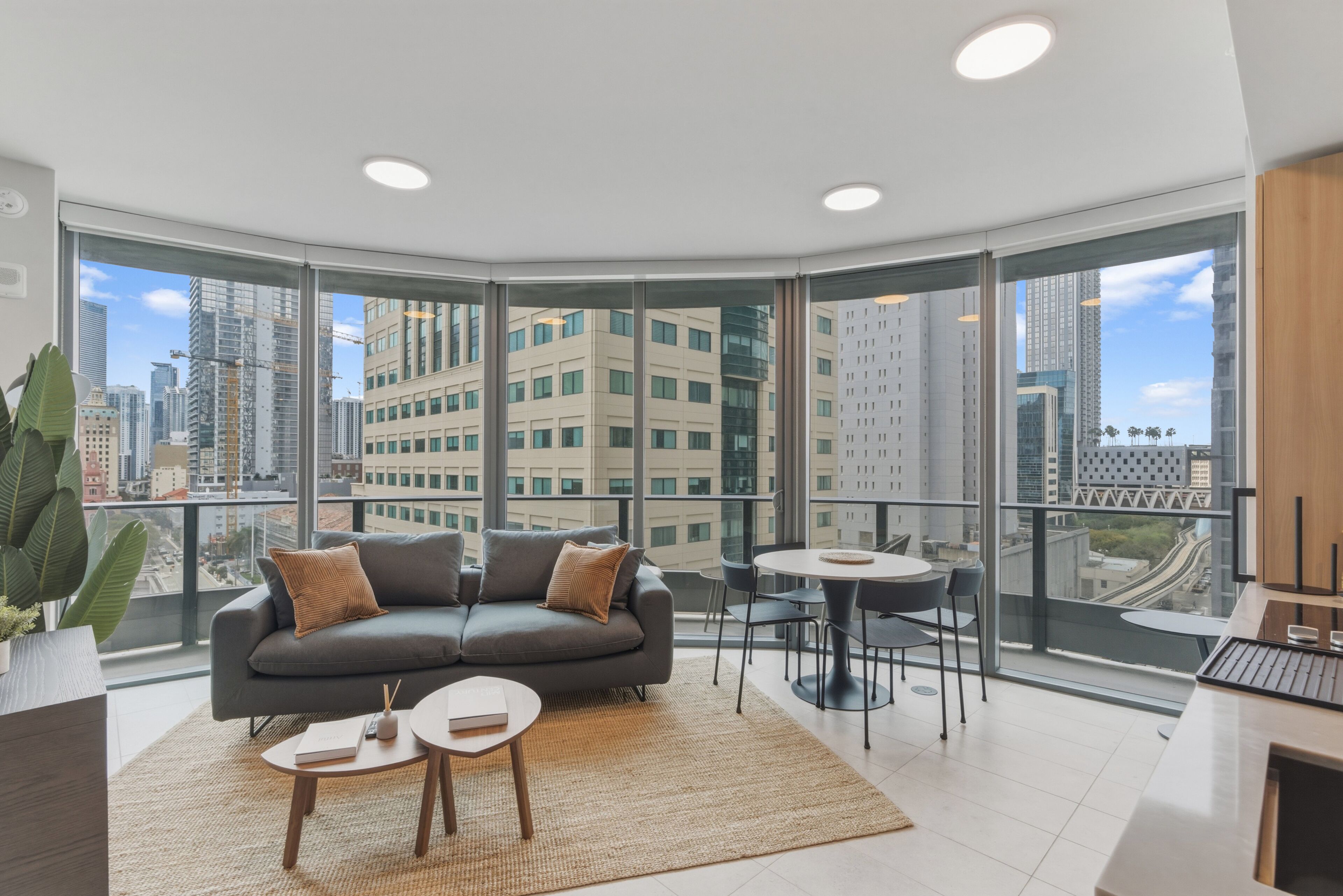 Design Apartment, 1 Bedroom, City View | Living area