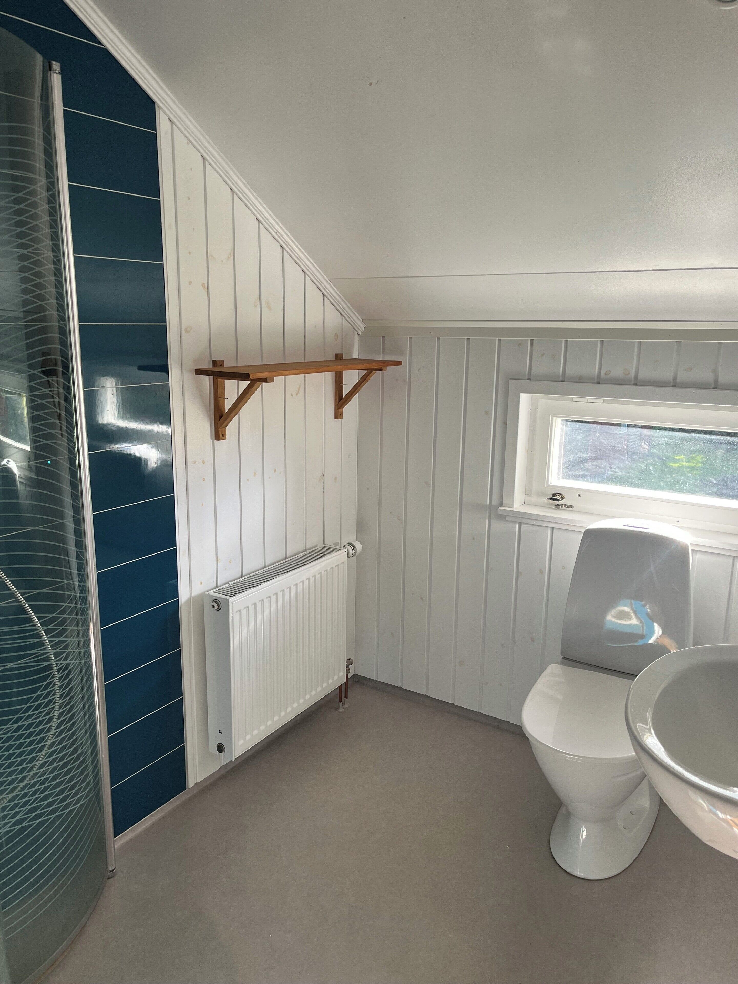 Hair dryer, towels, toilet paper