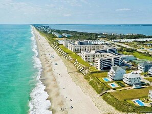 Aerial - Summer Winds B-435, Oceanfront Condo with Amenities! (Indian Beach)