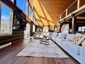 TV, fireplace, video games, table football - Le Nørdéa | Spa | Chiens permis | Bois Rond | (Saint-Côme)
