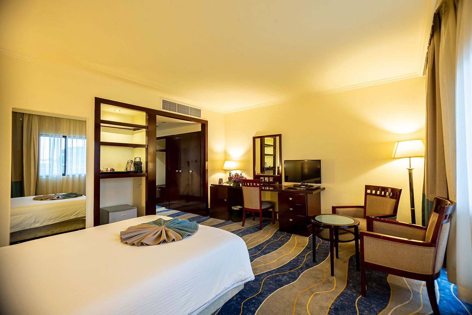 Superior Double or Twin Room, Balcony, Pool View | In-room safe, desk, laptop workspace, iron/ironing board