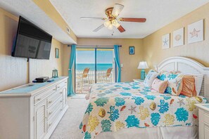 Iron/ironing board, Internet, bed sheets - Oceanfront condo with private balcony, pool & steps to beach (North Myrtle Beach)