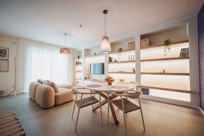 Dining - A stone's throw from the sea we welcome you to a modern house with a rustic heart. (Bari)