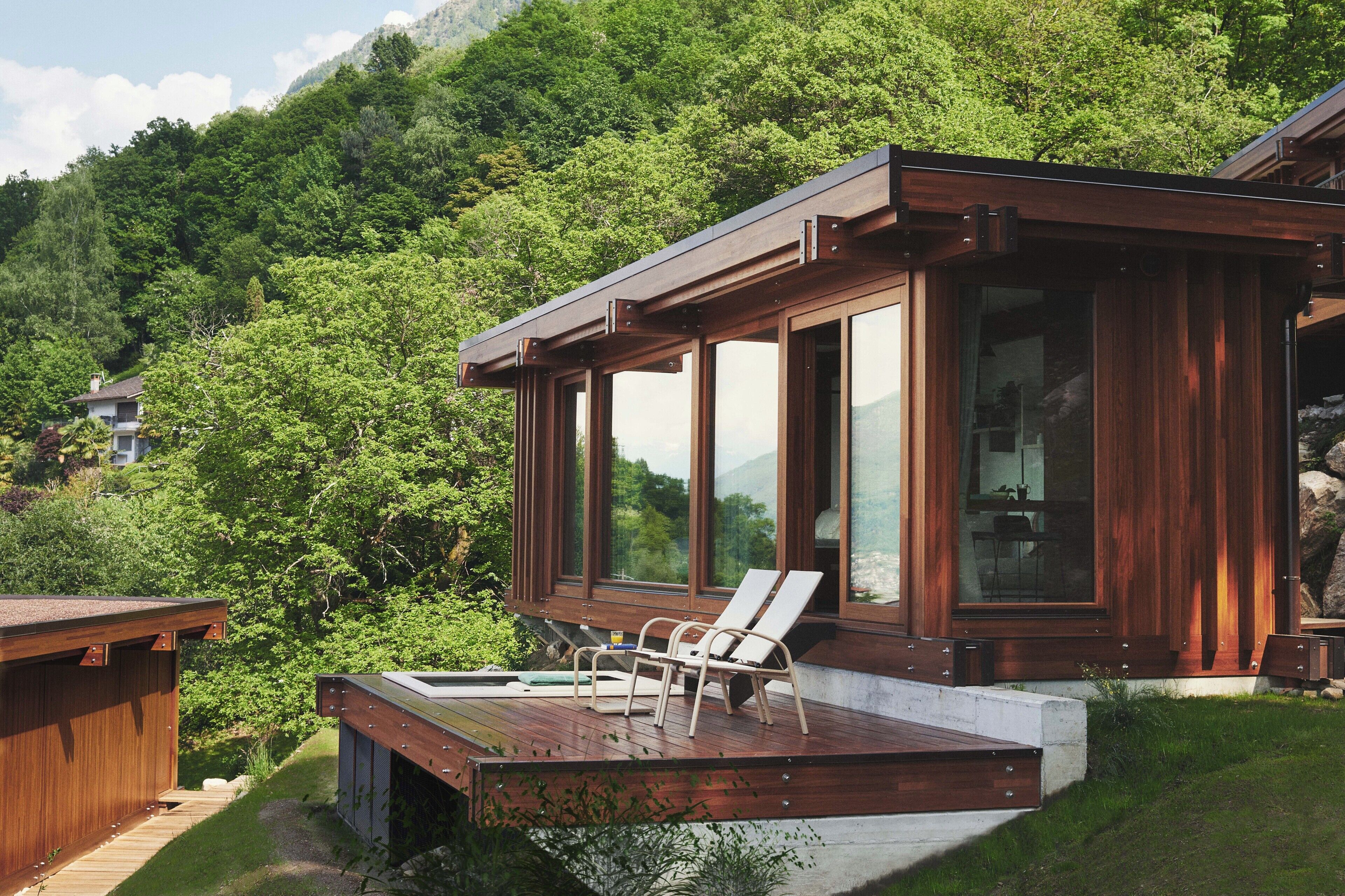 Luksusbungalow, järvinäköala | Ulkoalueet