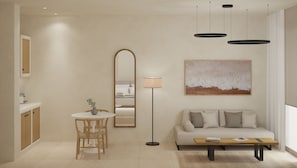 Superior Suite, Balcony, Sea View | Living area - Evira Suites (Santorini)