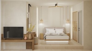 Superior Suite, Balcony, Sea View | In-room safe, soundproofing, iron/ironing board, free WiFi - Evira Suites (Santorini)