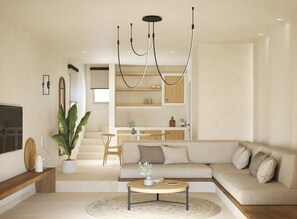 Superior Villa, Balcony, Sea View | Living area - Evira Suites (Santorini)