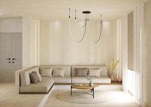 Superior Suite, Balcony, Sea View | Living area - Evira Suites (Santorini)