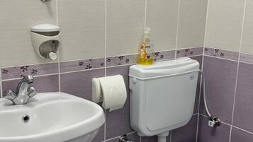 Standard Double Room | Bathroom | Shower, towels, soap, shampoo