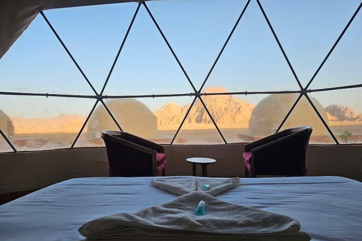 Quarto casal ou duplo, banheiro privativo, vista para o deserto | Cortinas blackout, quartos à prova de som, Wi-Fi de cortesia