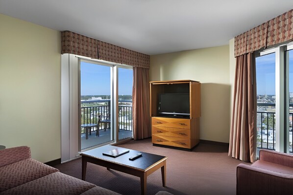 TV, DVD player, music library