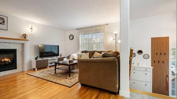 Télévision, cheminée