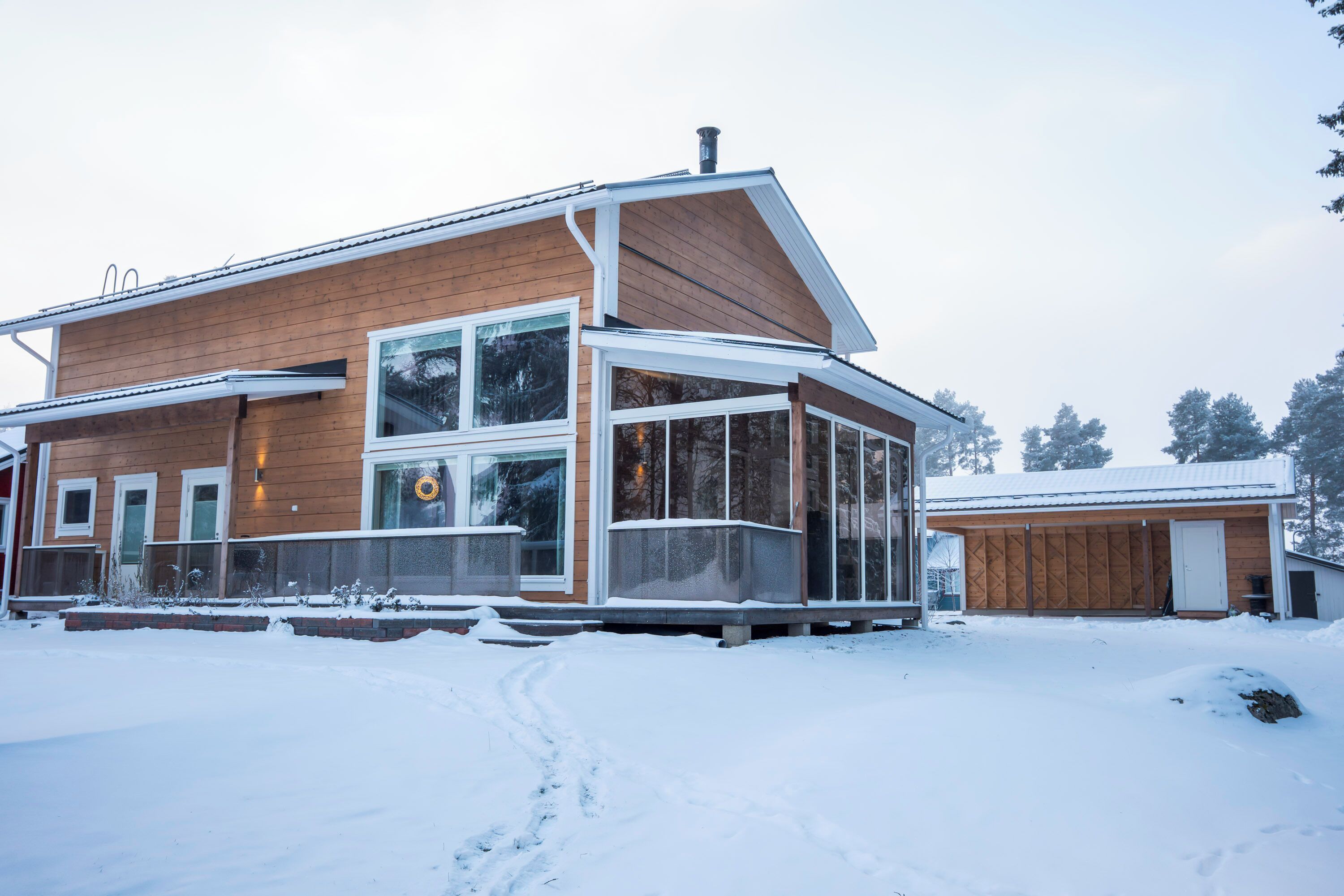 Superior-talo, 3 makuuhuonetta, järvinäköala, järven rannalla | Ulkopuoli