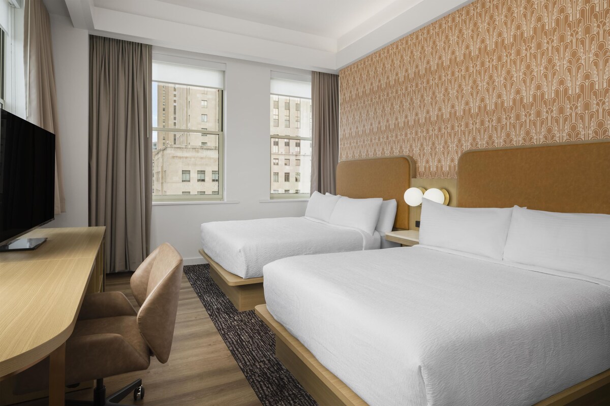 Standard Room, 2 Queen Beds, Non Smoking | Premium bedding, in-room safe, desk, laptop workspace