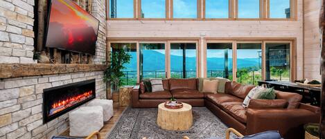 Smart TV, fireplace, video games