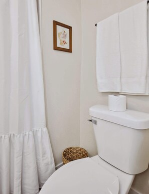 Shower, hair dryer, towels, soap - Prime Ames Location 2BR 1BA Near ISU (Ames)