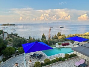Outdoor pool - Villa Avgerini Paxos III: Breathtaking sea views, private terrace & amazing pool (Gaios)