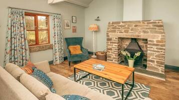 Smart TV, fireplace