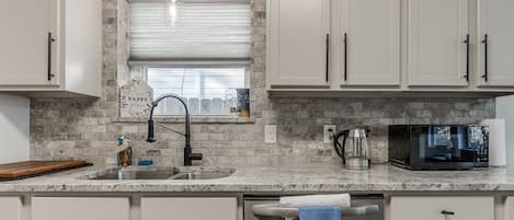 Microwave, oven, stovetop, dishwasher
