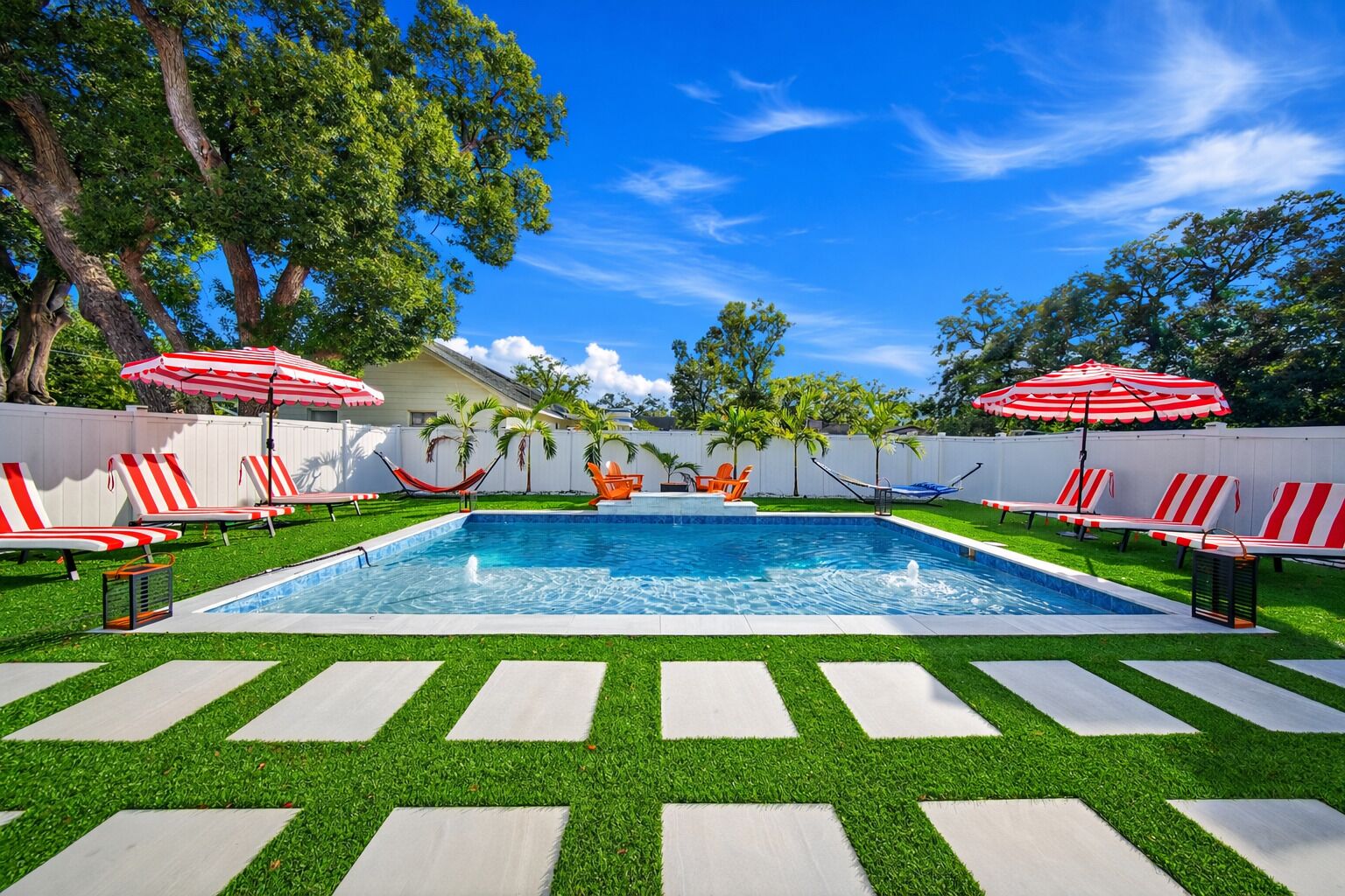 Outdoor pool, a heated pool