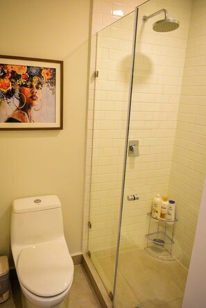 Shower, hair dryer, towels, soap - Unique Apartment @ Dana Arboleda in San Pedro (San Pedro Garza García)