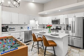Fridge, microwave, oven, stovetop - Cozy Vegas Retreat, Game Room, Pool, Spa, and more (North Las Vegas)