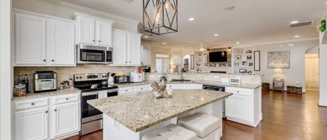 Microwave, oven, stovetop, dishwasher