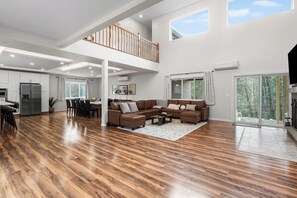 Living area - Modern Home, Game Room + Creek Access, Sleeps 12 (East Stroudsburg)