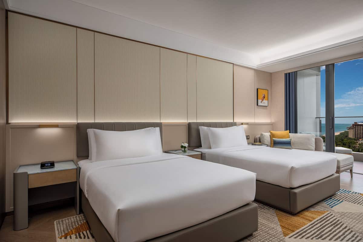 Standard Room, 2 Double Beds, Balcony | Minibar, in-room safe, blackout drapes, iron/ironing board