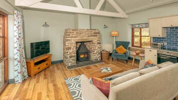 Smart TV, fireplace