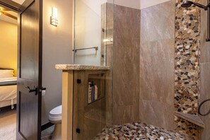 Shower, hair dryer, towels - Durango Mountain Retreat: Views, Pool & Fireplace (Durango)