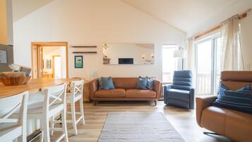 Televisie, een open haard, videospelletjes en boeken