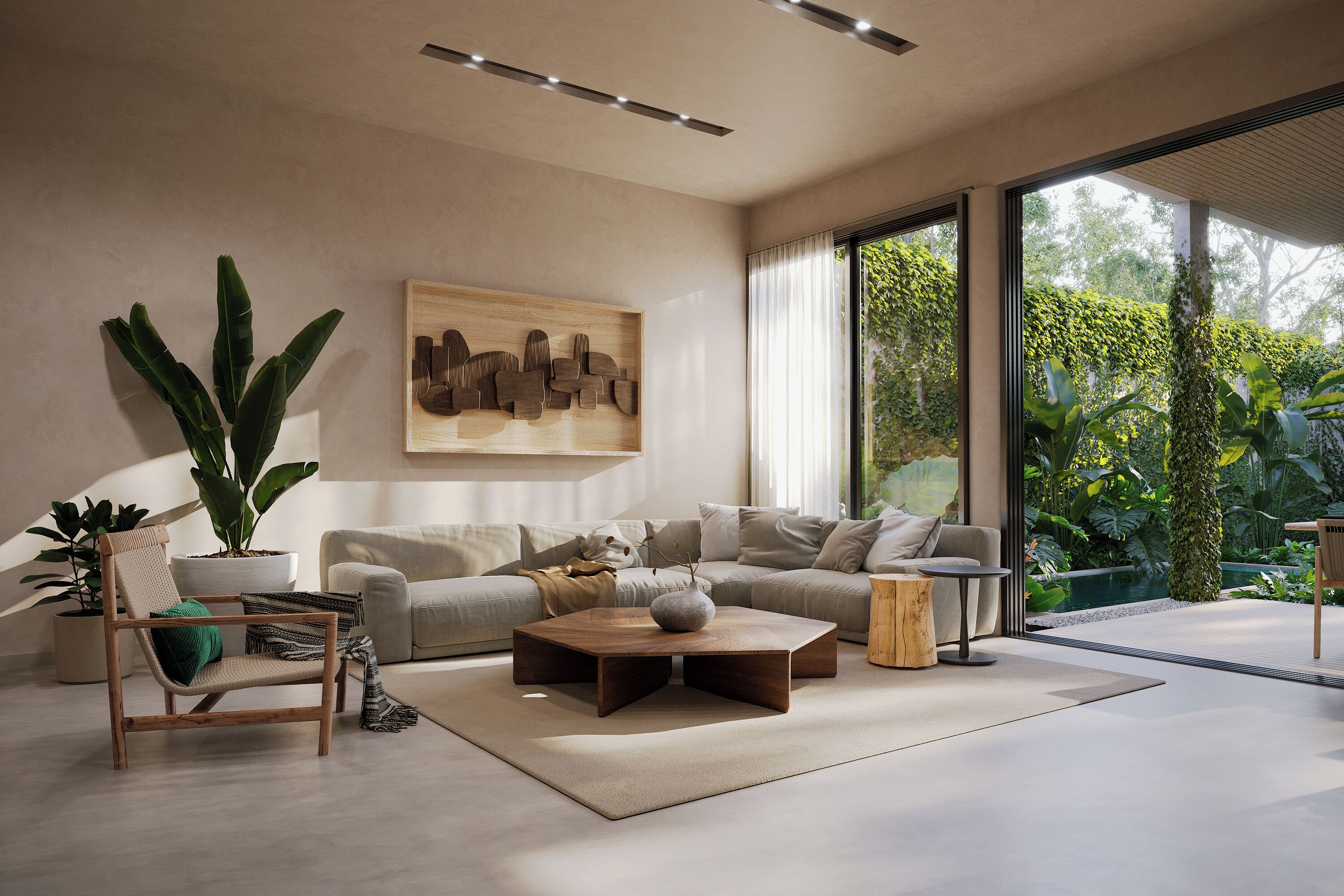 منزل فاخر - بمنظر للمسبح | منطقة المعيشة