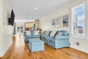 Smart TV, books - Breezy Beach Stays- 3-Story Home with Pool, Hot Tub & Coffee Bar (Seaside Heights)