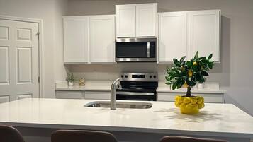 Microwave, oven, stovetop, dishwasher