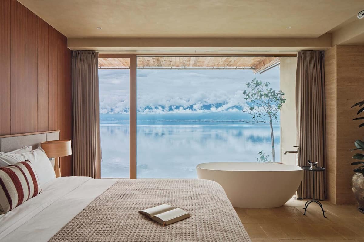 Romantic Twin Room, Patio, Sea View | Free minibar, desk, laptop workspace, blackout curtains