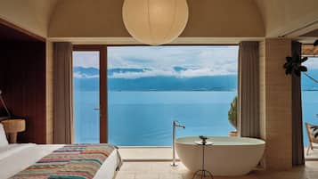 Classic Double Room, Patio, Sea View | Free minibar, desk, laptop workspace, blackout drapes