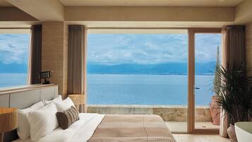 Classic Double Room, Patio, Sea View | Free minibar, desk, laptop workspace, blackout drapes