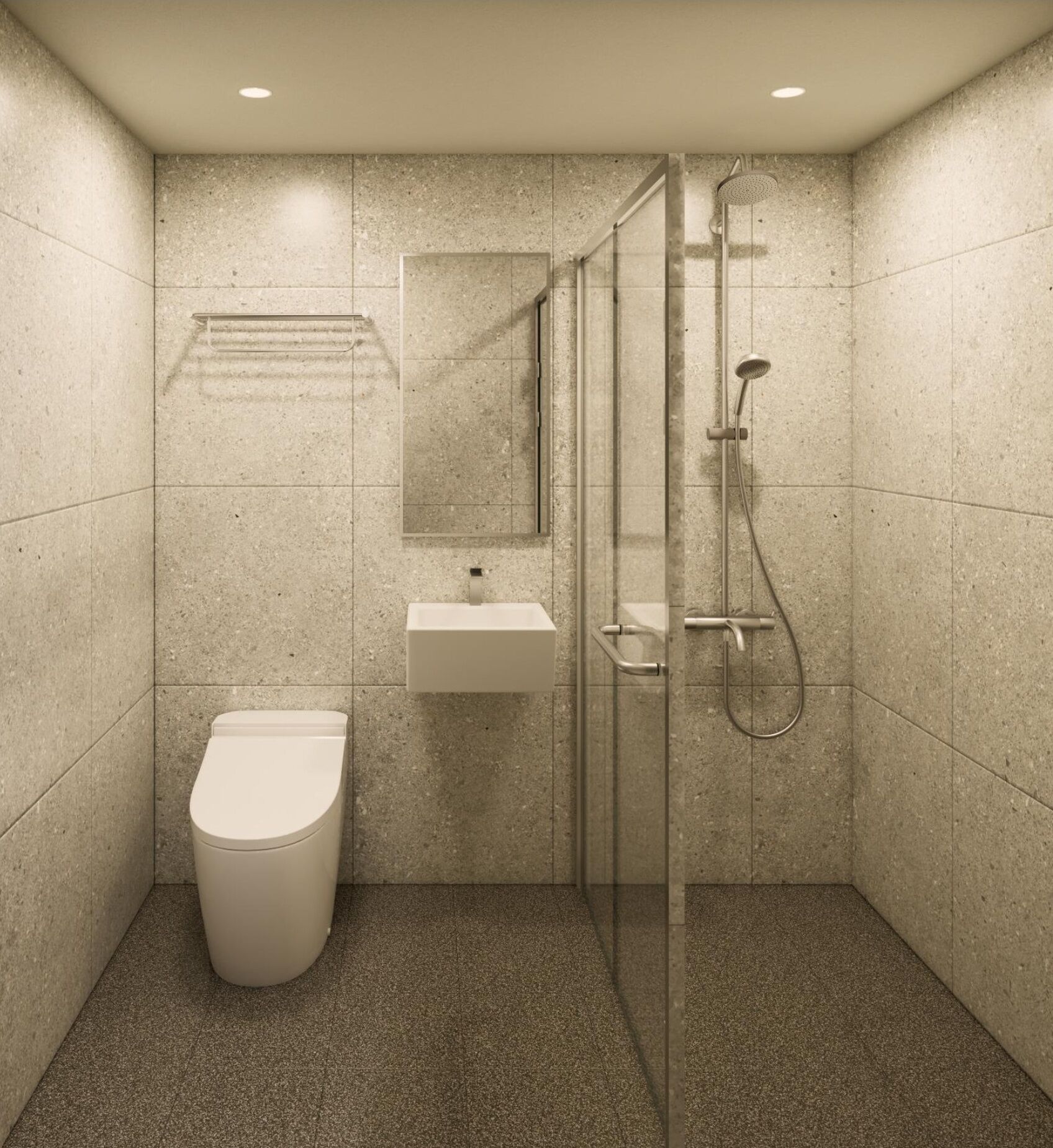 프리미엄 쿼드룸, 시내 전망 | 욕실 | 샤워 시설, 헤어드라이어, 타월, 비누