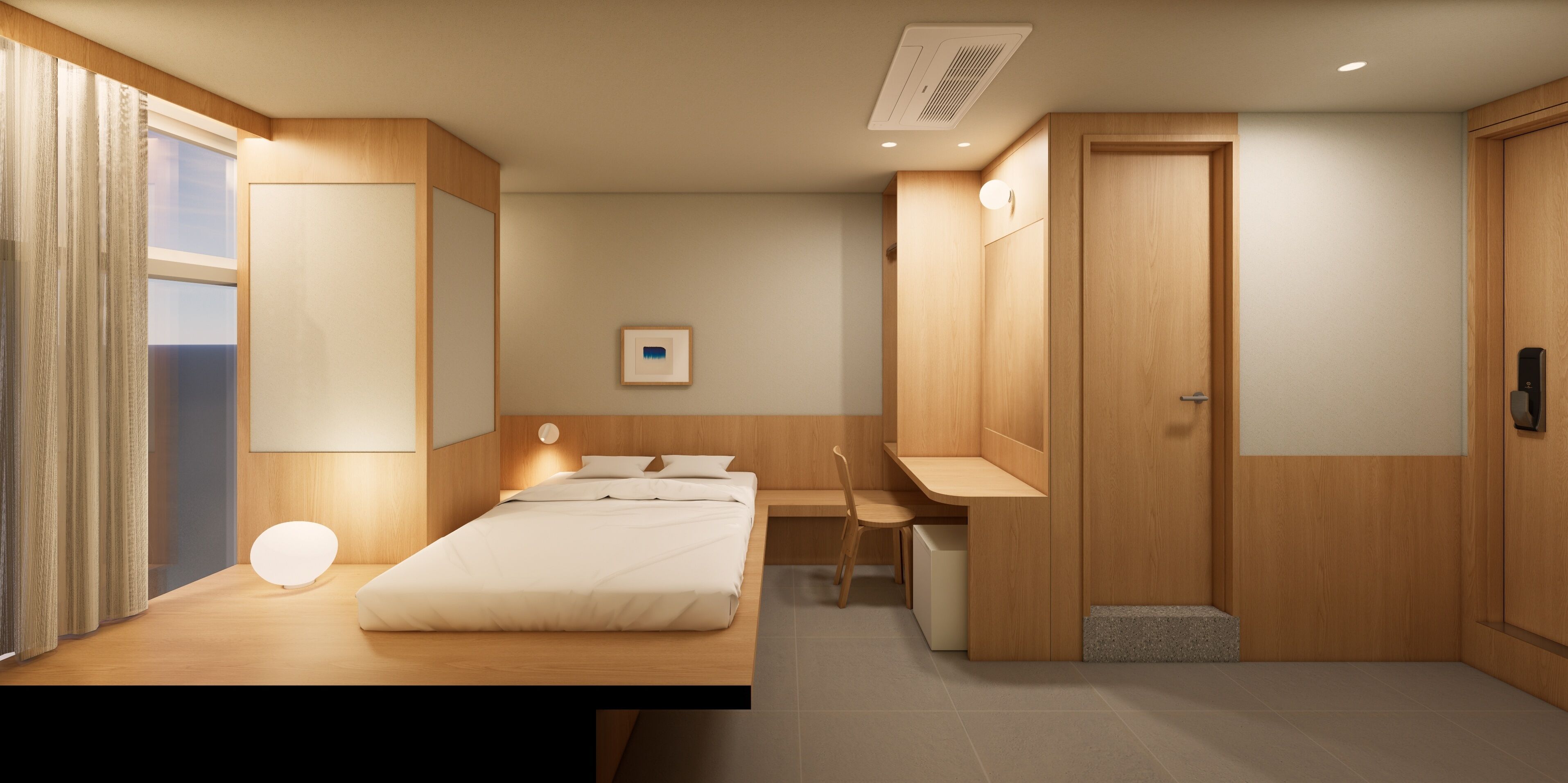 ห้องดีลักซ์ดับเบิล, วิวเมือง | โต๊ะทำงาน, Wi-Fi ฟรี