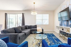 TV - 8 BR Resort Home with Pool, Hot Tub, Game Room and Theater - Near Disney (Kissimmee)
