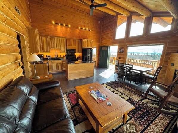 Deluxe Chalet, 2 Bedrooms, Non Smoking, Bay View | Living area - Destination Alaska Adventure Co Lodging (Homer)