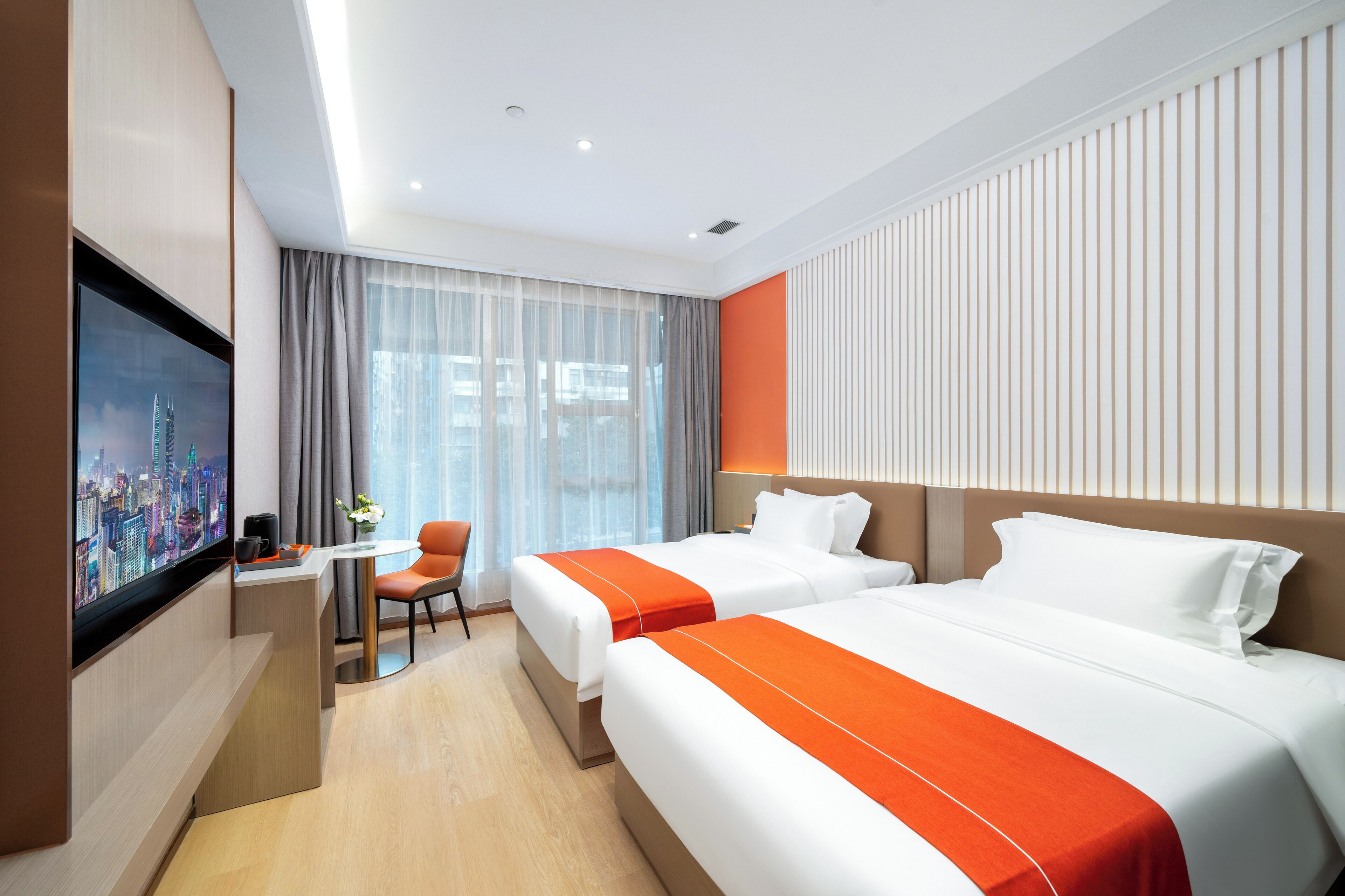 Tirai kedap cahaya, setrika/meja setrika, dan Wi-Fi gratis