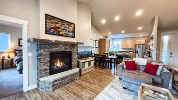 TV connectée, cheminée