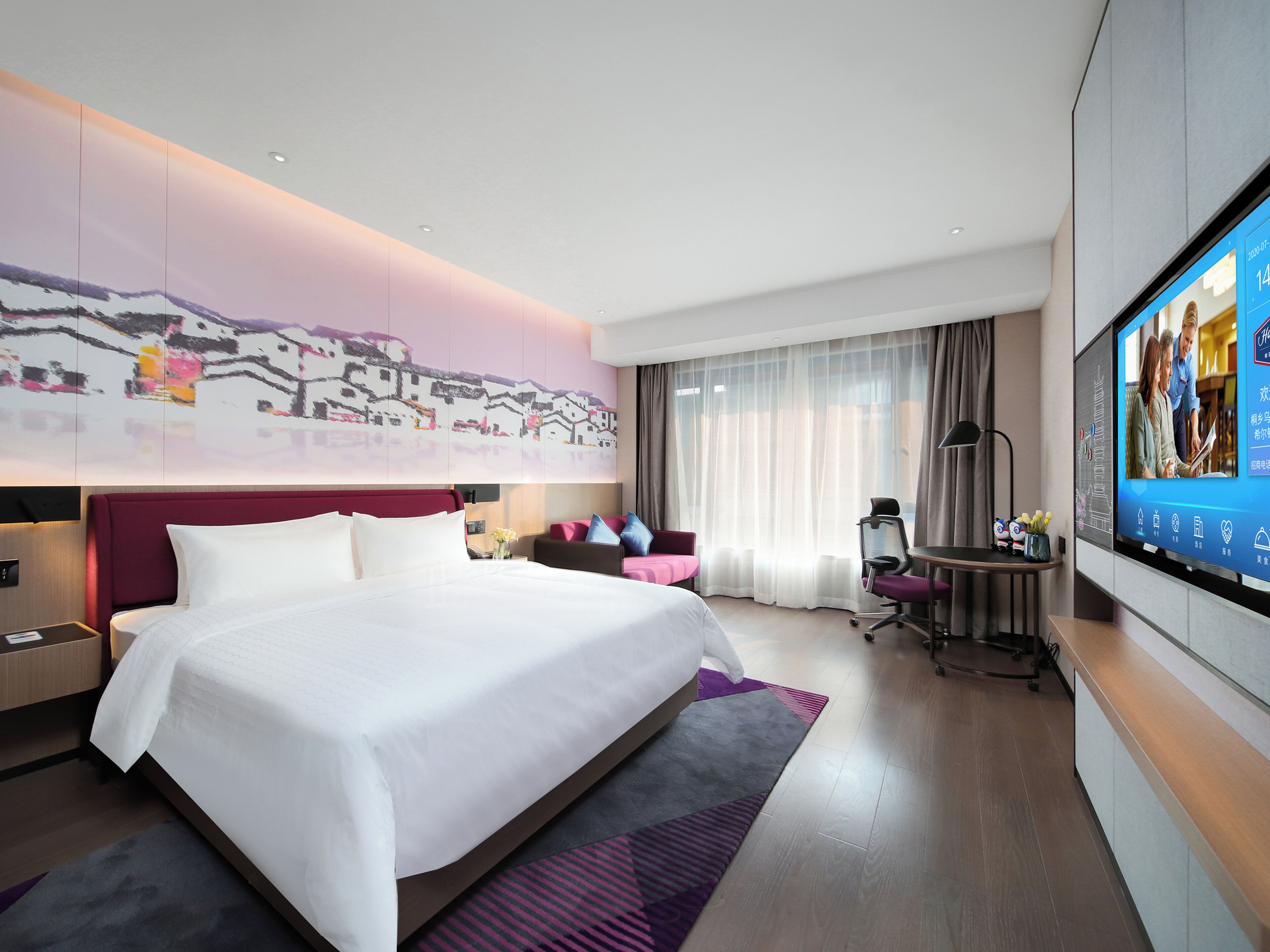 Kahden hengen superior-huone | Ylelliset vuodevaatteet, minibaari, työpöytä