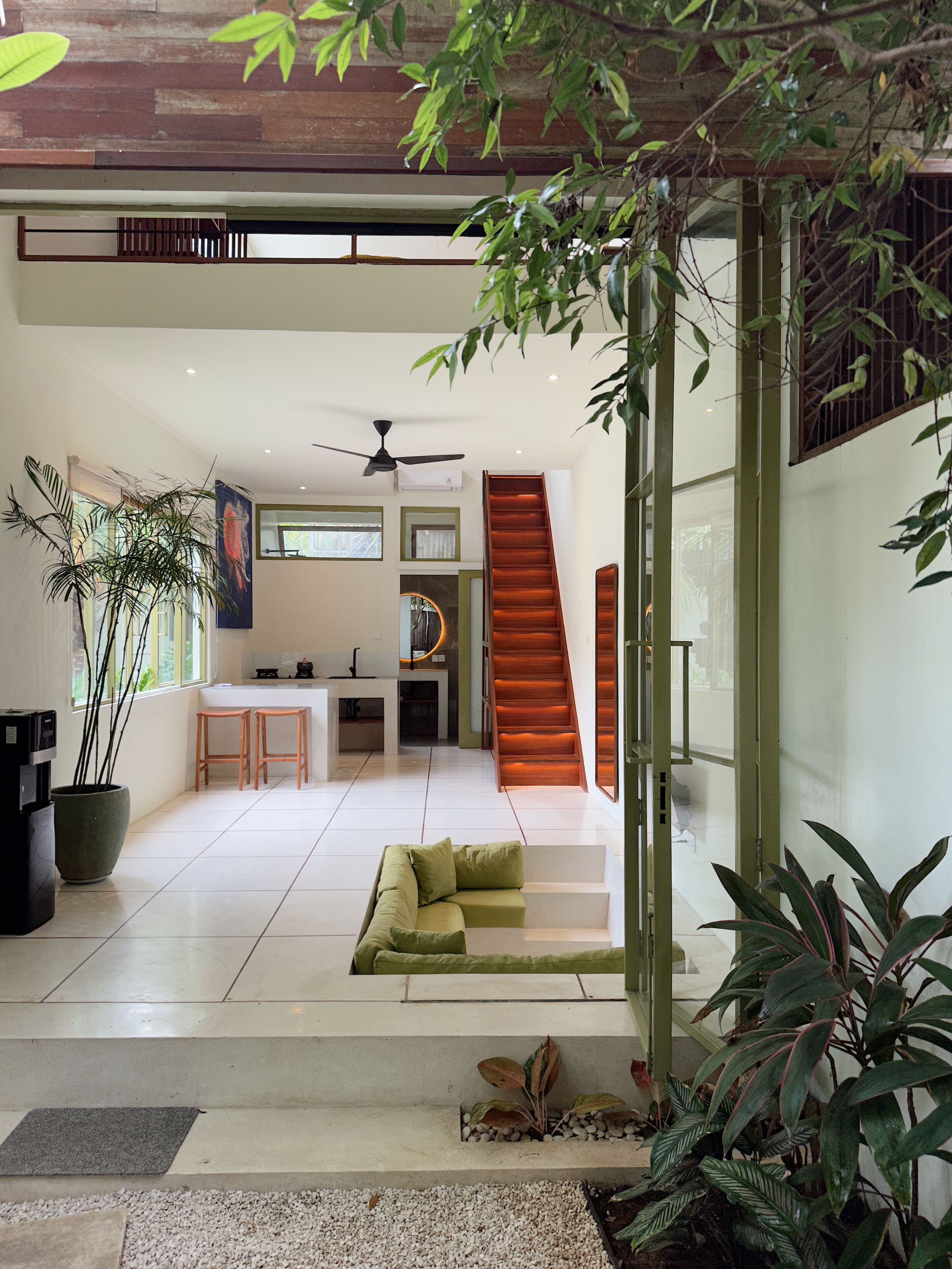 Deluxe villa, 1 hálószobával, sarok | Nappalirész | LCD-tévé