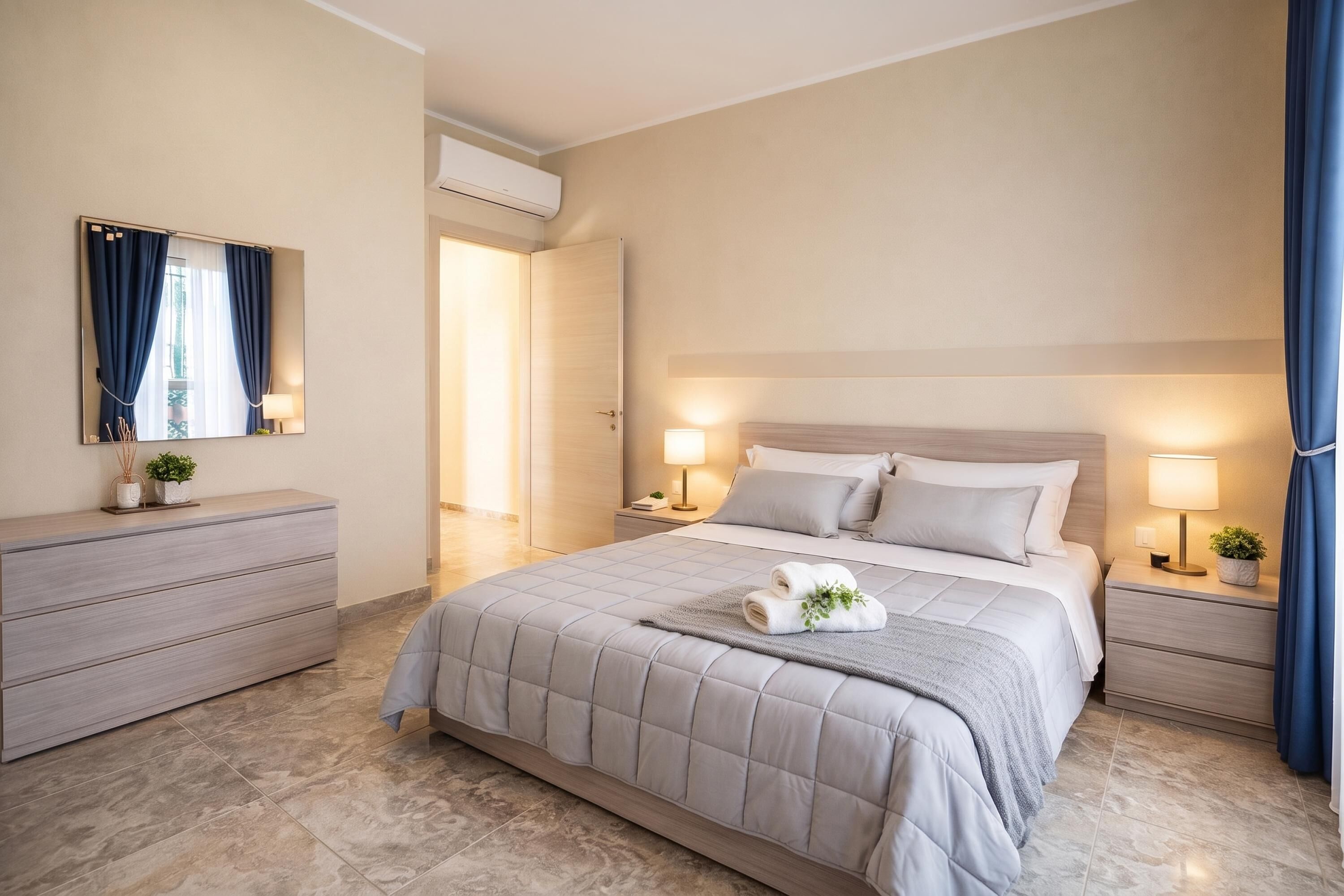 Familienapartment, 2 Schlafzimmer, 2 Bäder, Meerseite (Duplex Le Onde - Center & Parking) | 2 Schlafzimmer