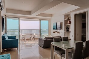 Deluxe Apartment, Beach View | Living area - Beachfront  (Cartagena)