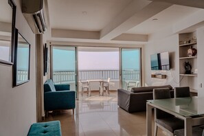 Deluxe Apartment, Beach View | Living area - Beachfront  (Cartagena)